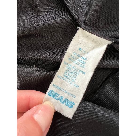 Vintage Sears Black Lace trimmed Full Slip - Picture 5 of 5